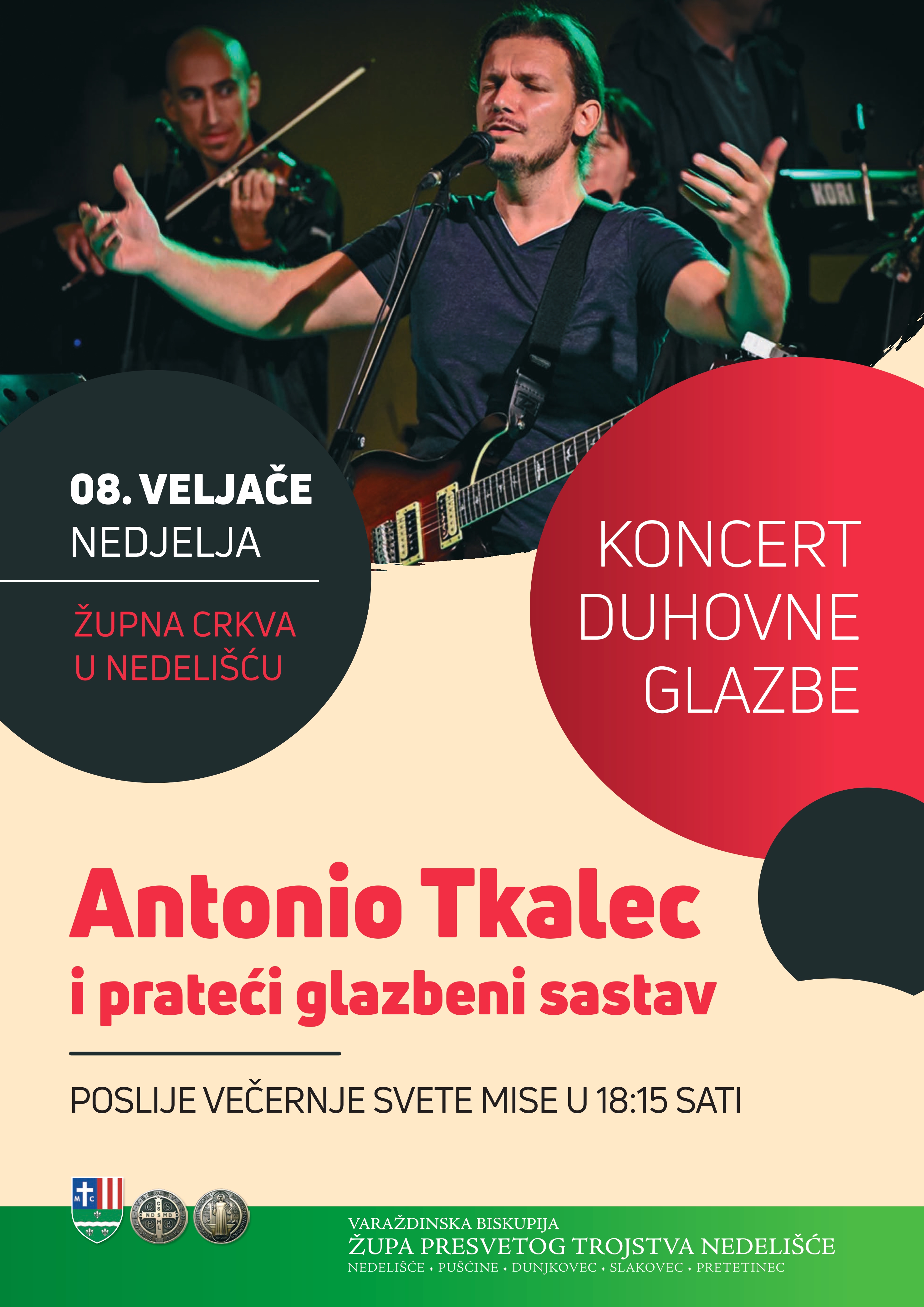 08. VELJAČA (NEDJELJA) U 18:15 ŽUPNA CRKVA U NEDELIŠĆU - ANTONIO TKALEC, KONCERT DUHOVNE GLAZBE